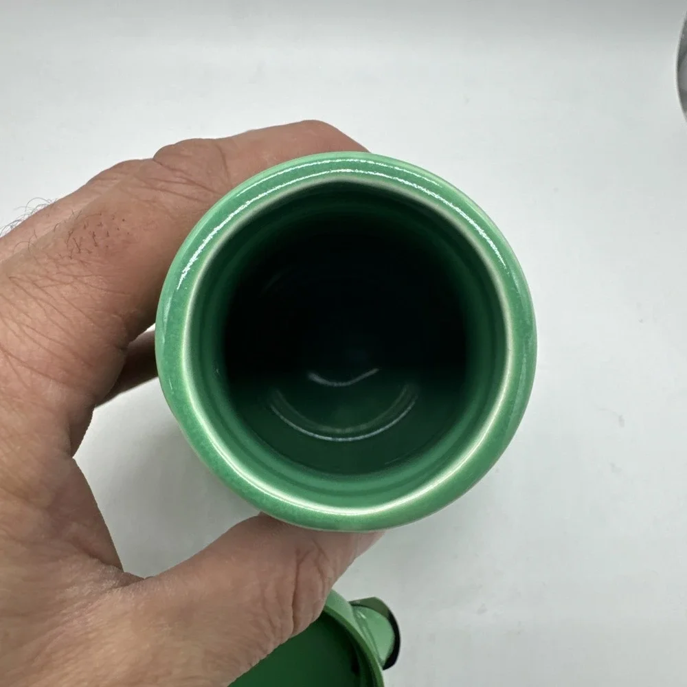 Vintage Fiesta Syrup Pitcher Original Green w Lid, Very Nice Shape